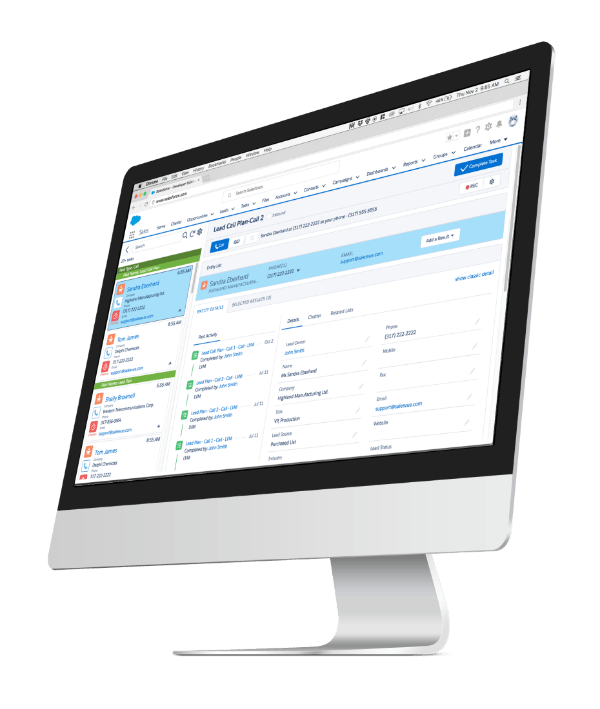salesvue Salesforce workflow automation application screen example