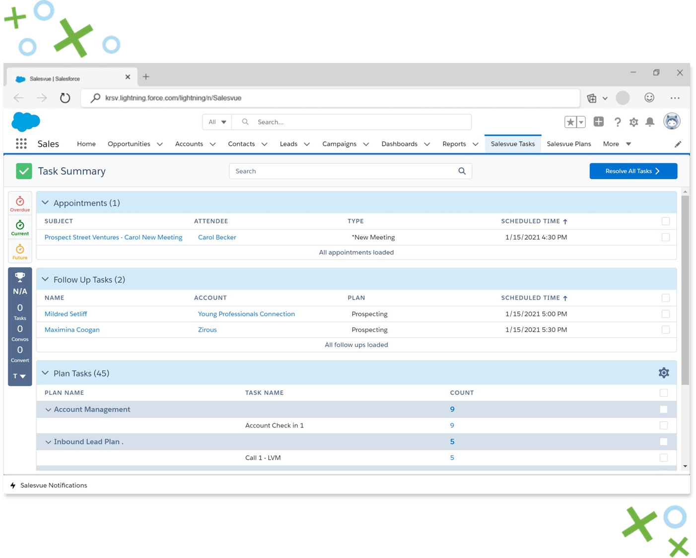 single interface task summary - playbook for your day